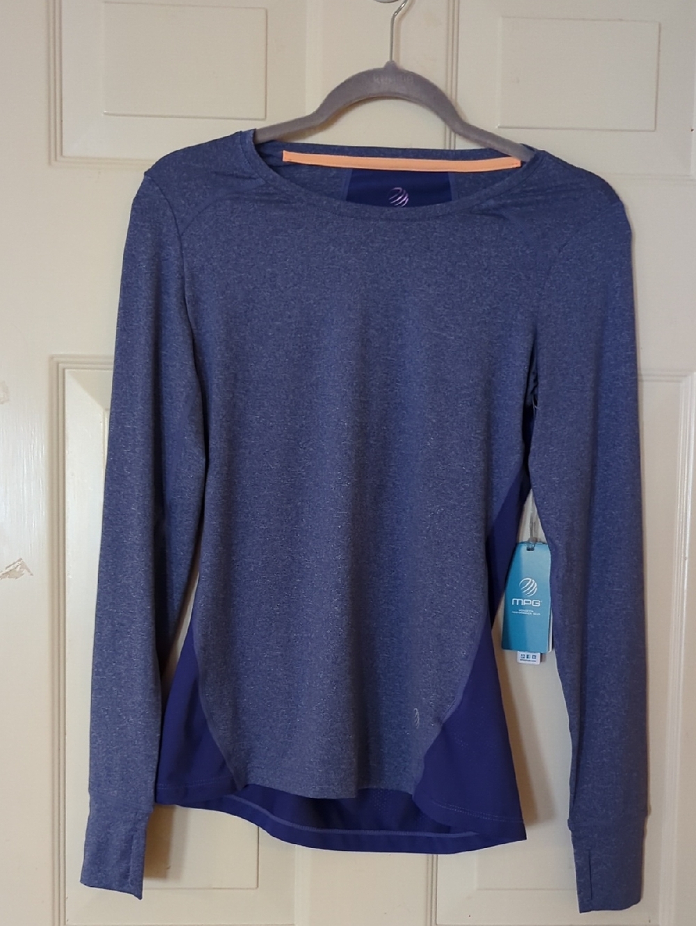 MPG Women's Long-Sleeve Active Top in Heather Blue
